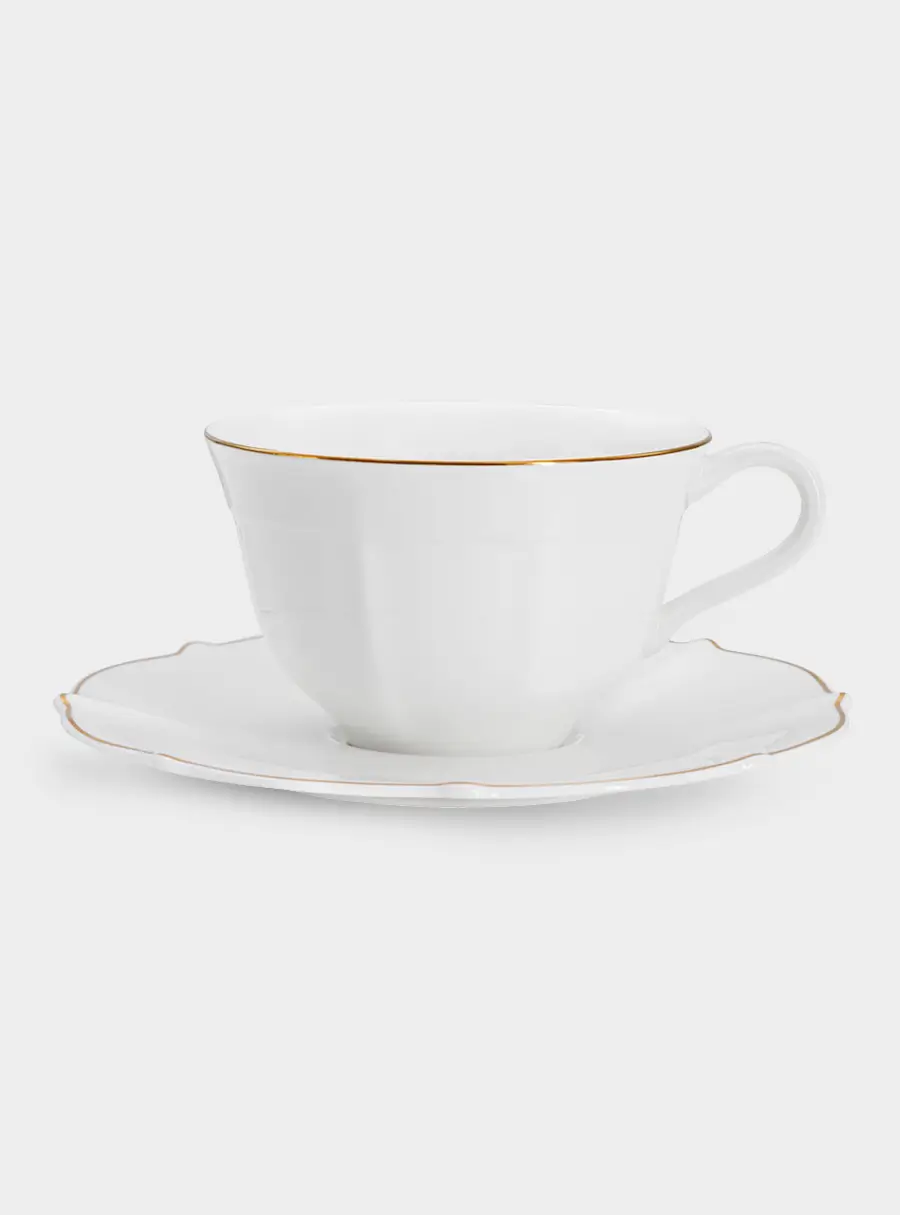 Сервиз чайный, 6 перс, 14 пр, золот., Лотос ,image-1