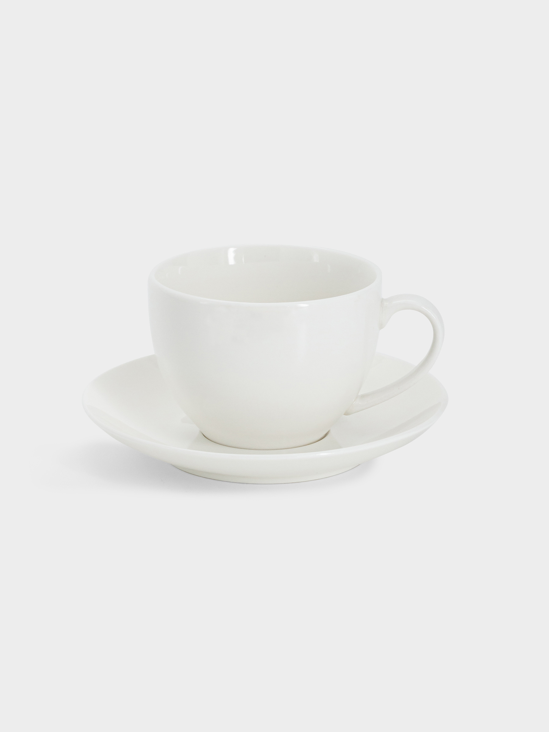 Пара чайная, 1 перс, 2 пр, 260 мл, фарфор P, белая, White Basics, image-0