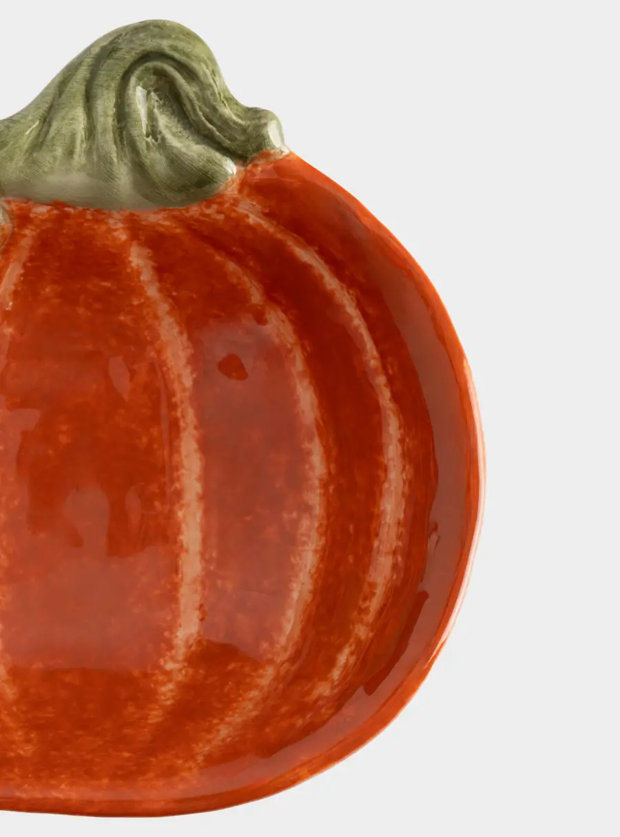 Пиала, 15х14х5 см, 540 мл, керамика D, оранжево-зеленая, Тыква с листом, Bright pumpkin, image-4