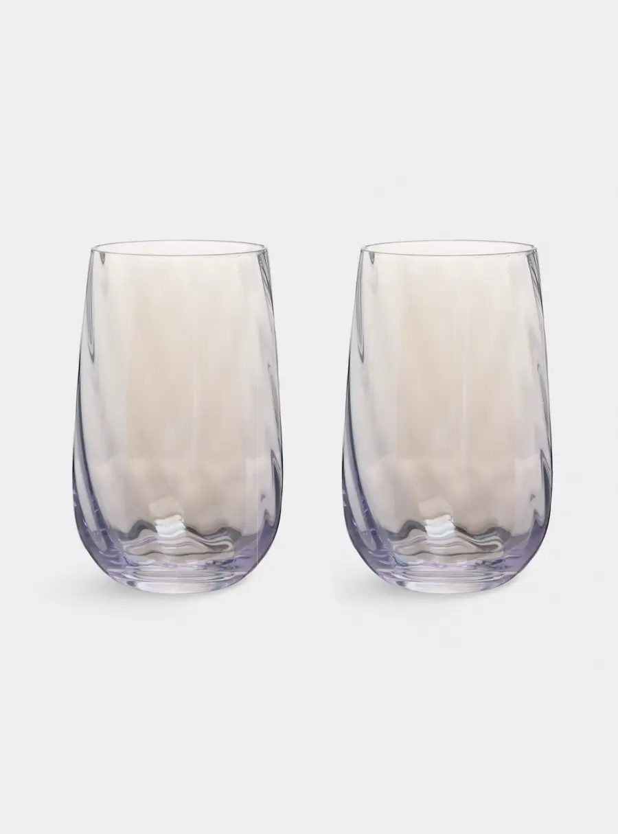 Стакан, 13 см, 500 мл, 2 шт, стекло, сиреневый, Romance ,image-0