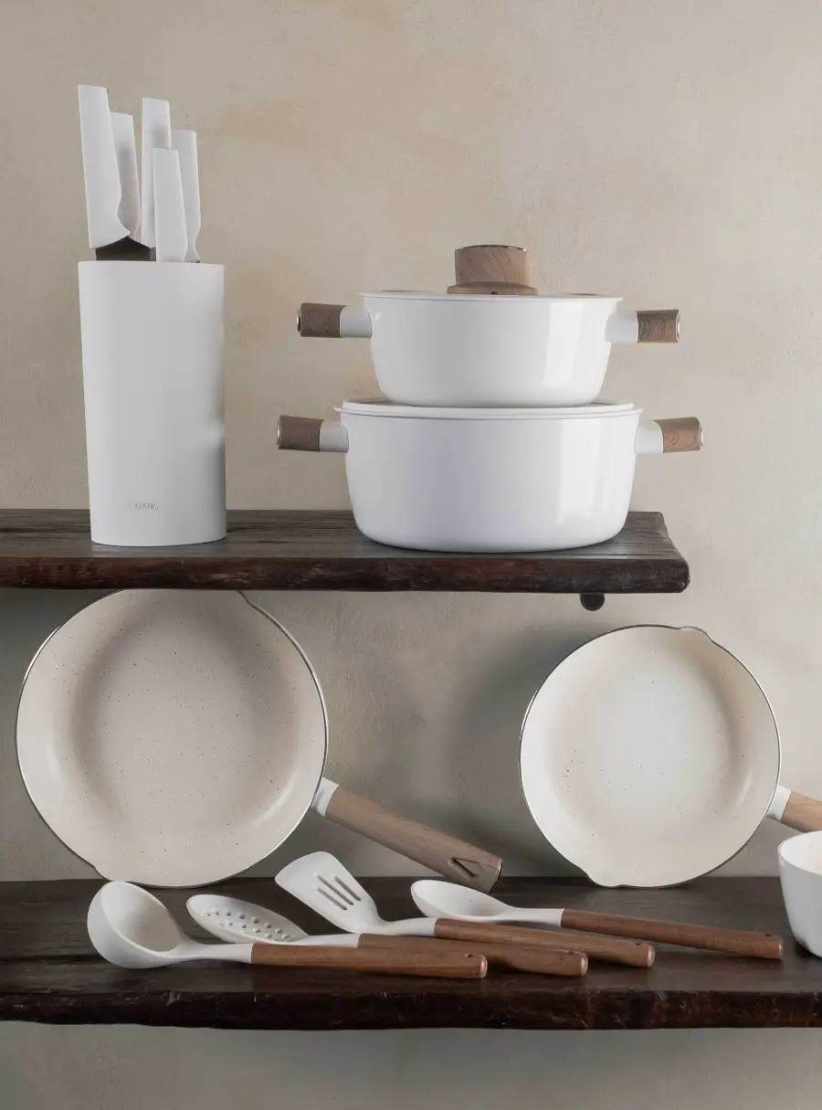 Сковорода, 28 см, с покрытием, алюминий, молочная, Palisander, image-5