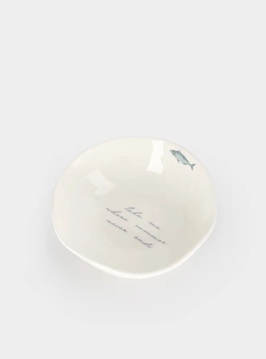 Салатник, 16х6 см, 400 мл, керамика, белый, Рыбка, Sea world ,image-2