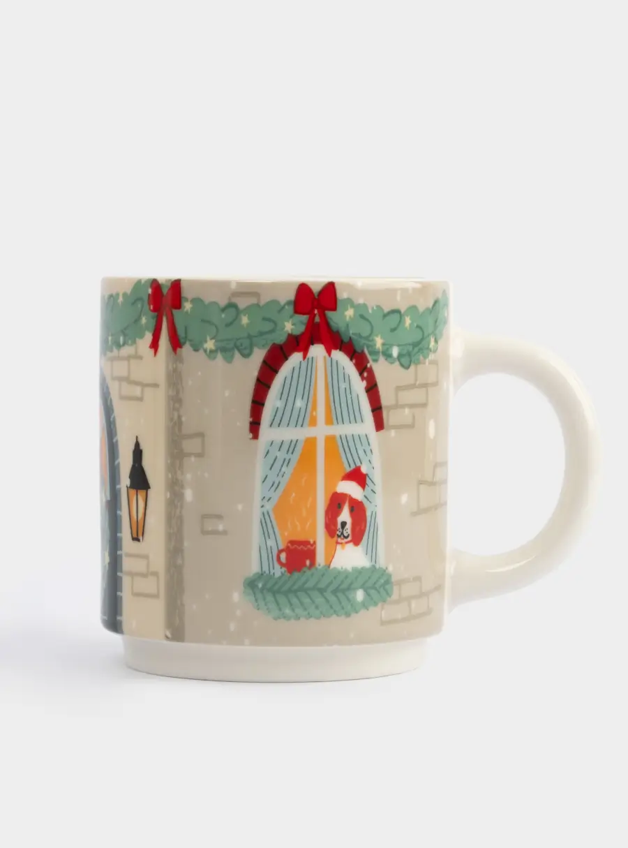 Кружка, 350 мл, 4 шт, фарфор N, Украшенный дом, Band, image-1