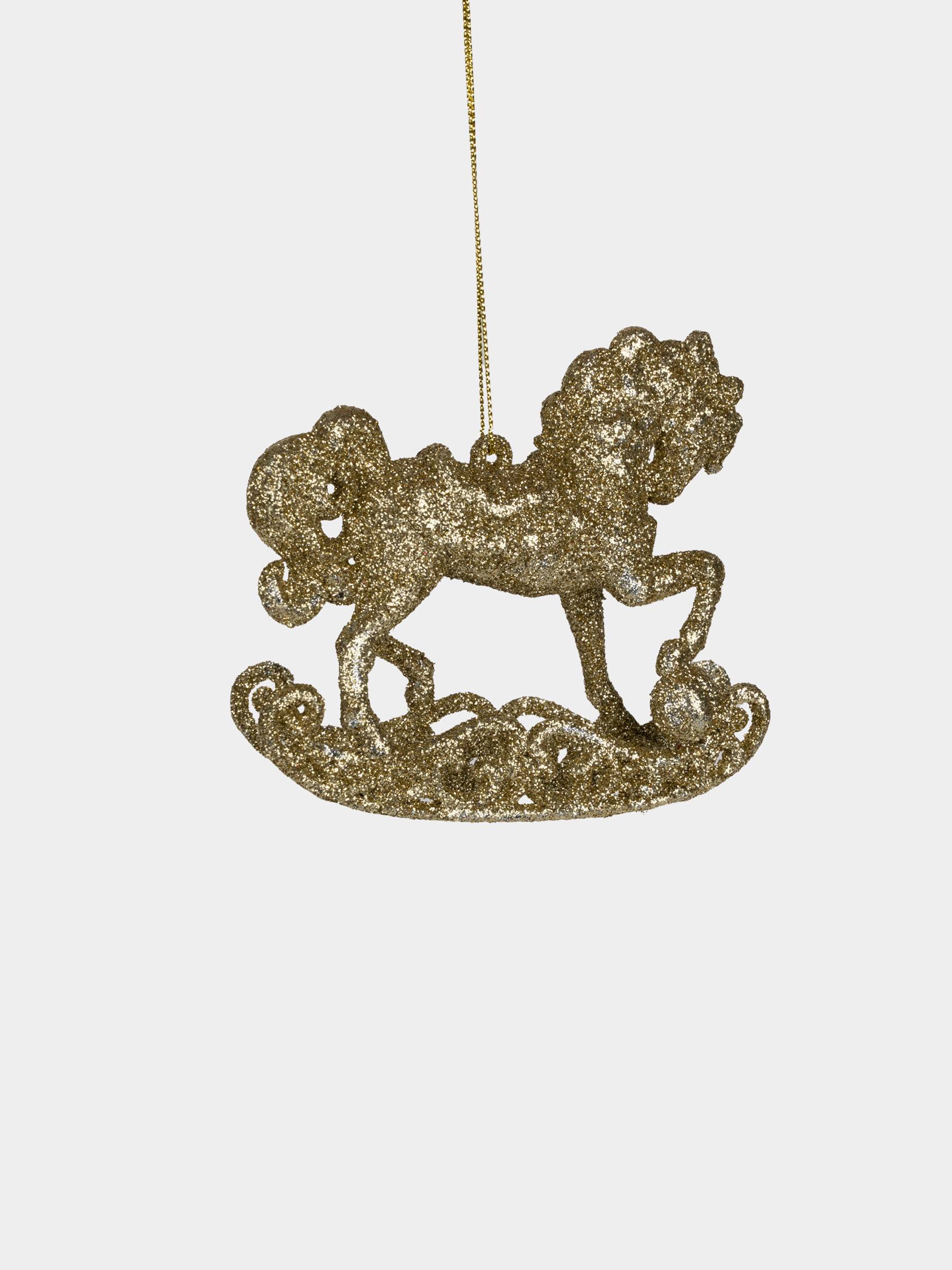 Игрушка елочная, 11 см, пластик, шампань, Лошадь, New year, image-1