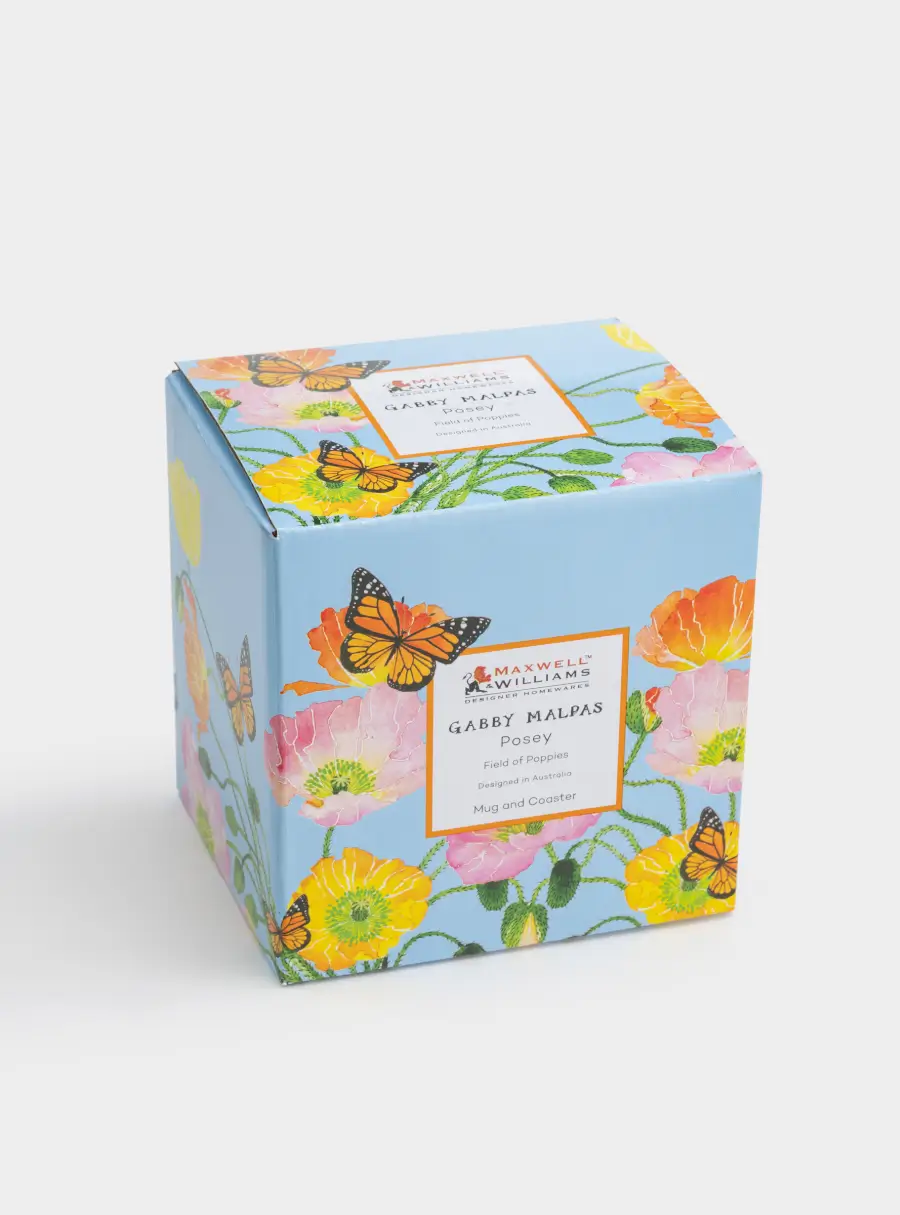 Кружка, 400 мл, с подставкой, Маки, image-7