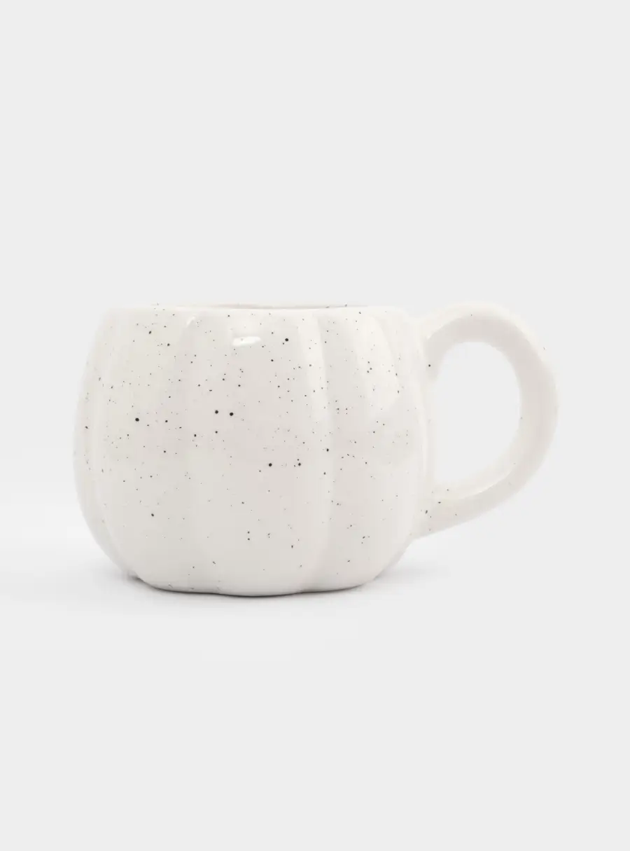 Кружка, 520 мл, керамика, белая, в крапинку, Тыква, Light pumpkin, image-6