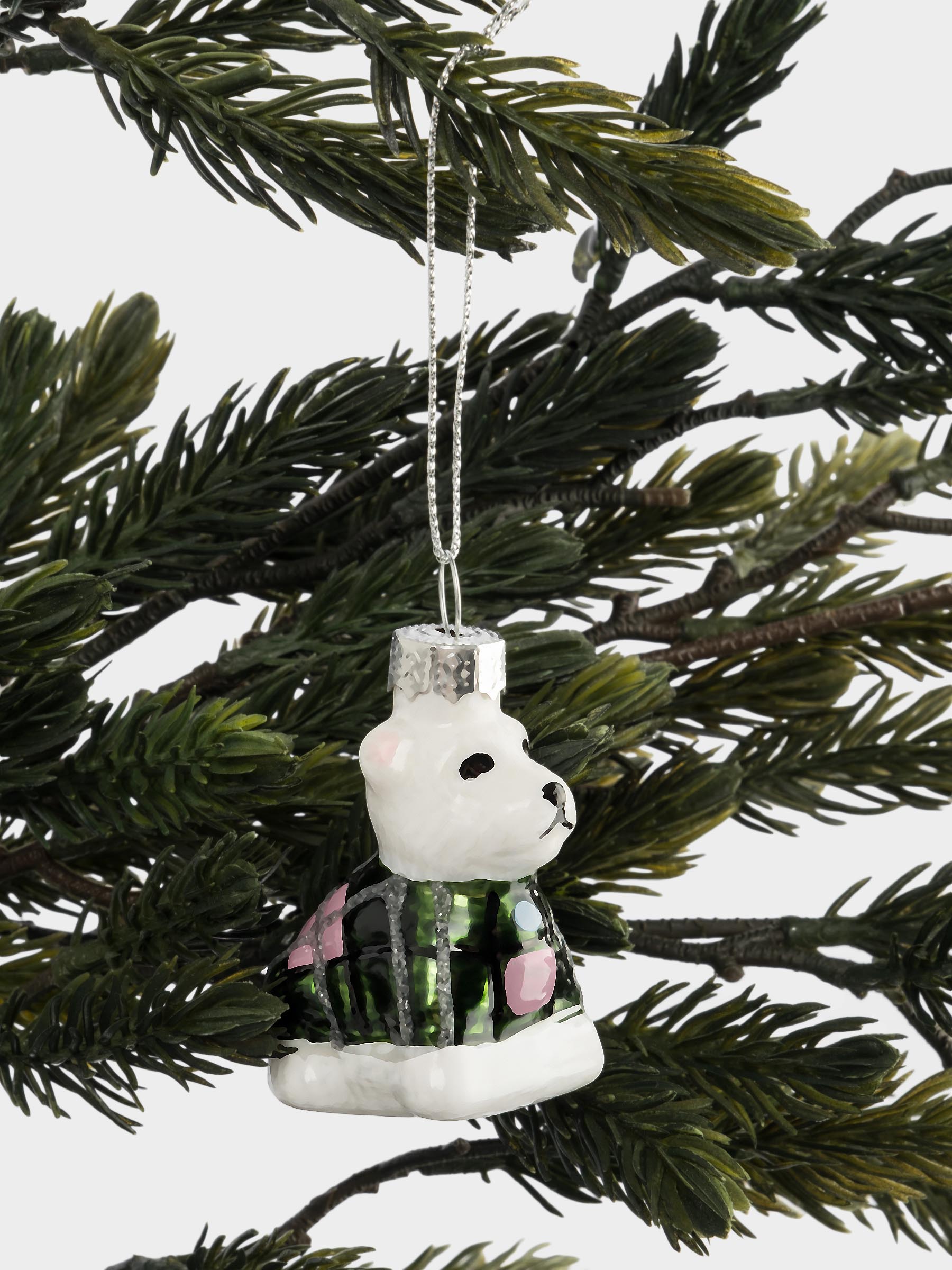 Игрушка елочная, 4 см, стекло, зеленая, Собака, New year, image-4