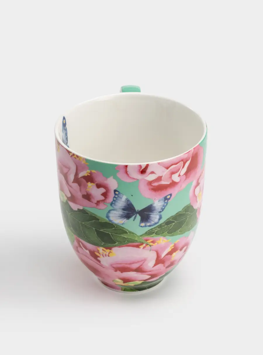 Кружка, 400 мл, с подставкой, Камелии, image-5