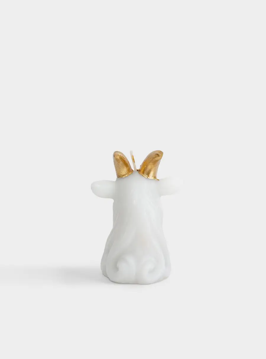 Свеча, 10 см, молочно-золотистая, Козел, Goat ,image-2