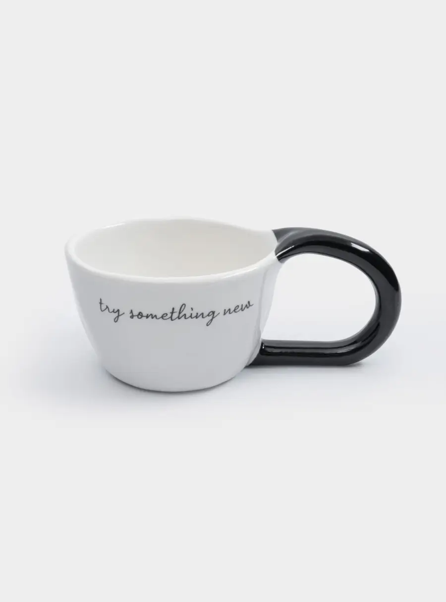 Кружка, 350 мл, фарфор N, бело-черная, Try something new, Eccentric, image-2