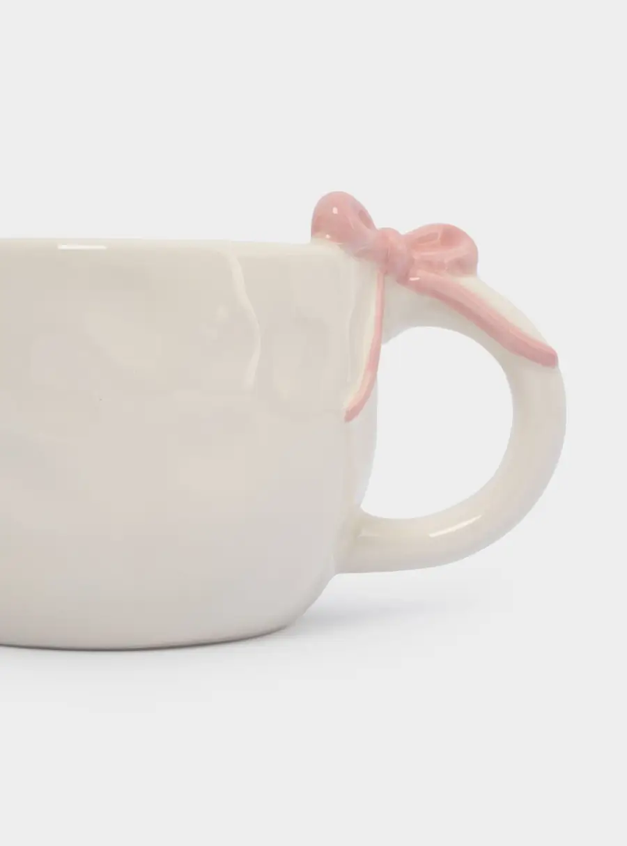 Кружка, 380 мл, керамика, молочная, Бант, Bow ,image-3