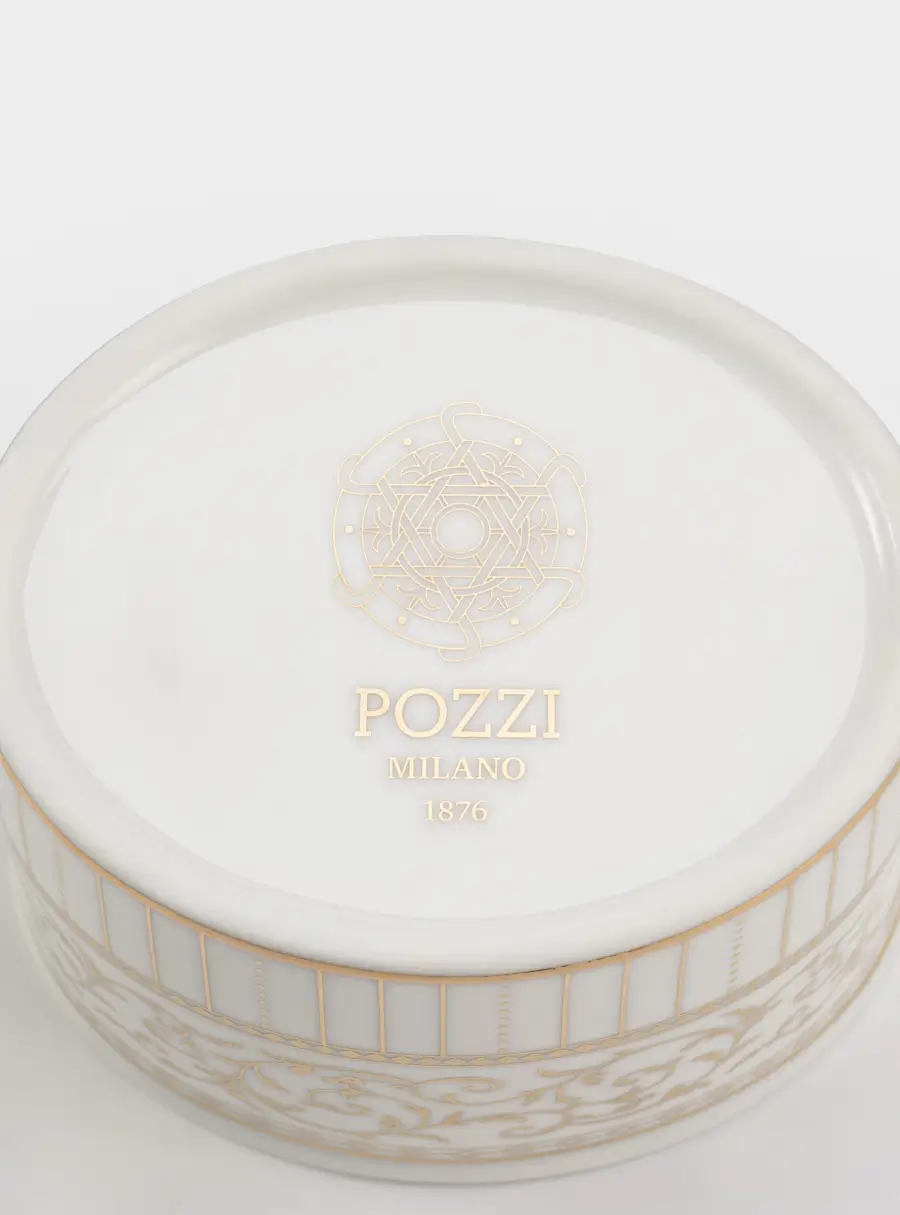 Сахарница, 10 см, 300 мл, фарфор N, белая, с золотистым орнаментом, Golden, image-5