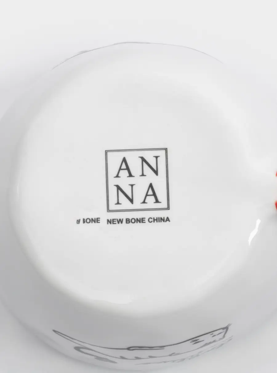 Кружка, 350 мл, фарфор N, бело-красная, Кот, Eccentric, image-5