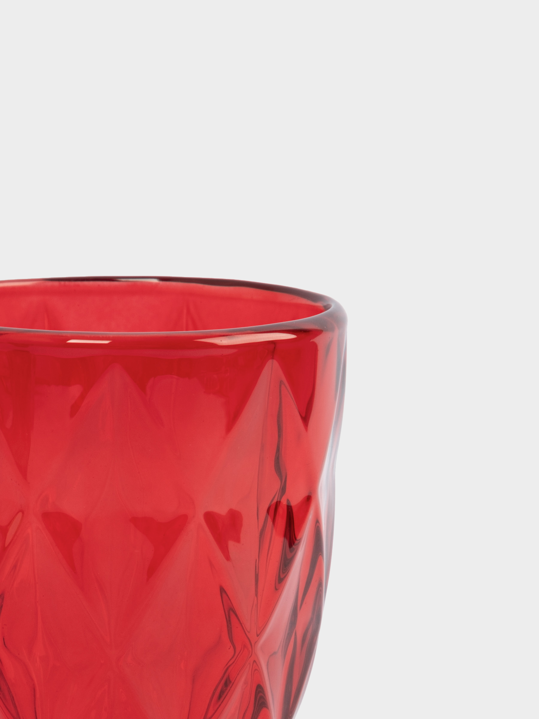 Стакан, 10 см, 270 мл, стекло, красный, Diamond color, image-3