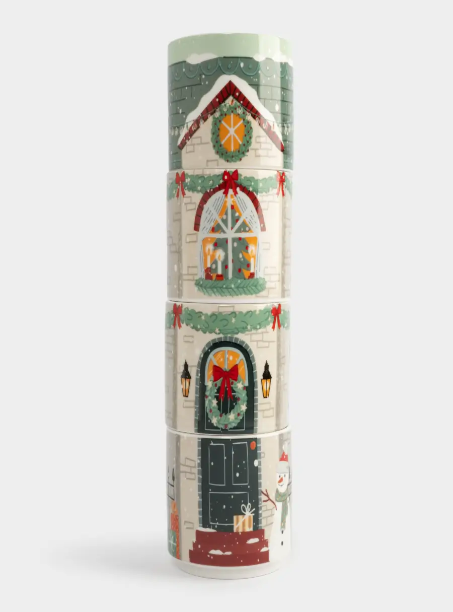 Кружка, 350 мл, 4 шт, фарфор N, Украшенный дом, Band, image-9