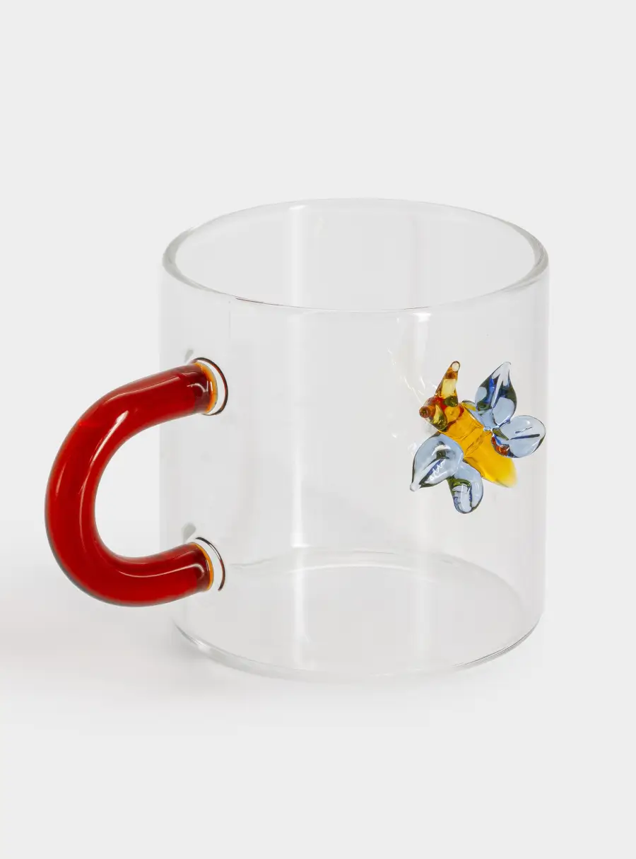 Кружка кофейная, 130 мл, 2 шт, стекло Б, Бабочки, Monterey ,image-2