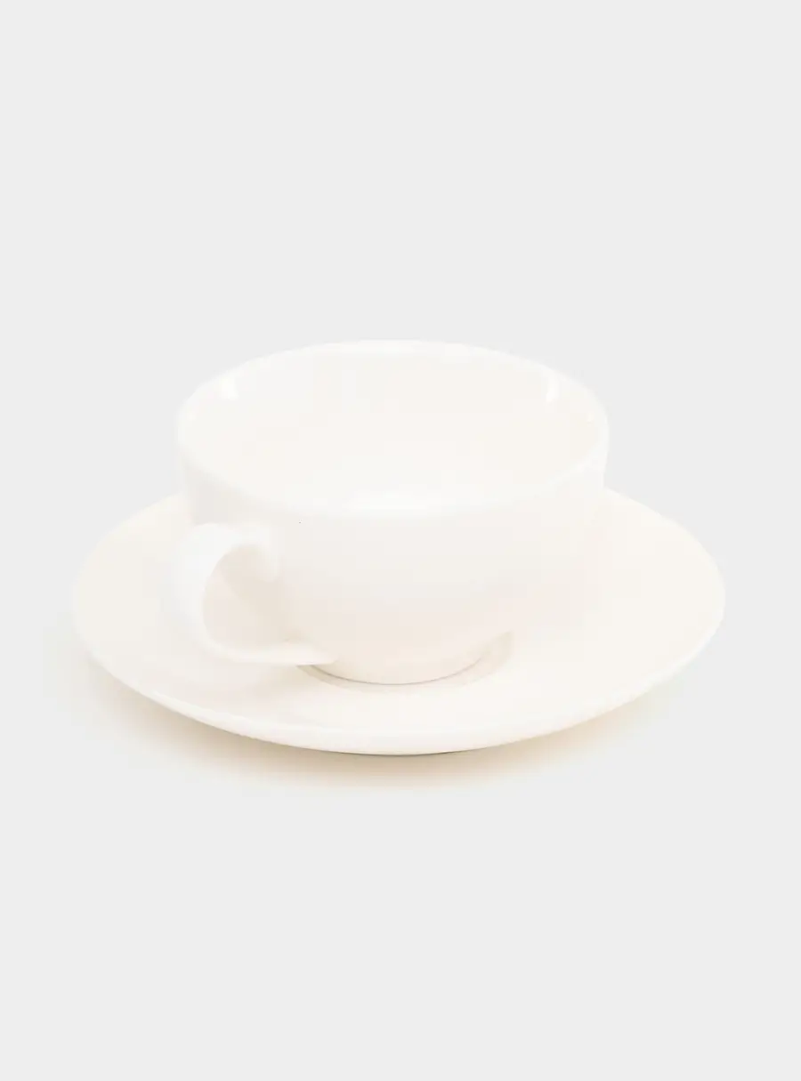 Чашка с блюдцем, 250 мл, Белая коллекция, image-1