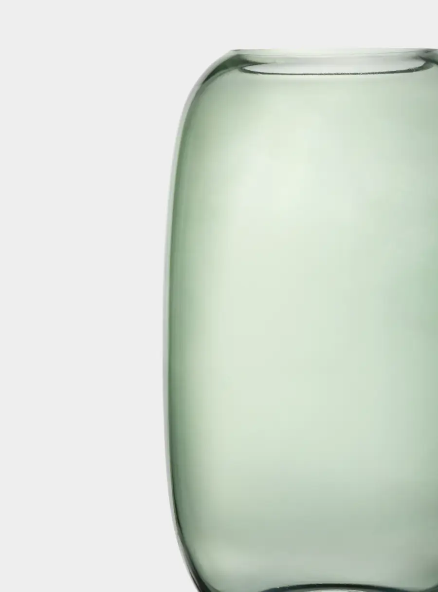 Ваза для цветов, 26 см, стекло, зеленая, Serenade, image-4