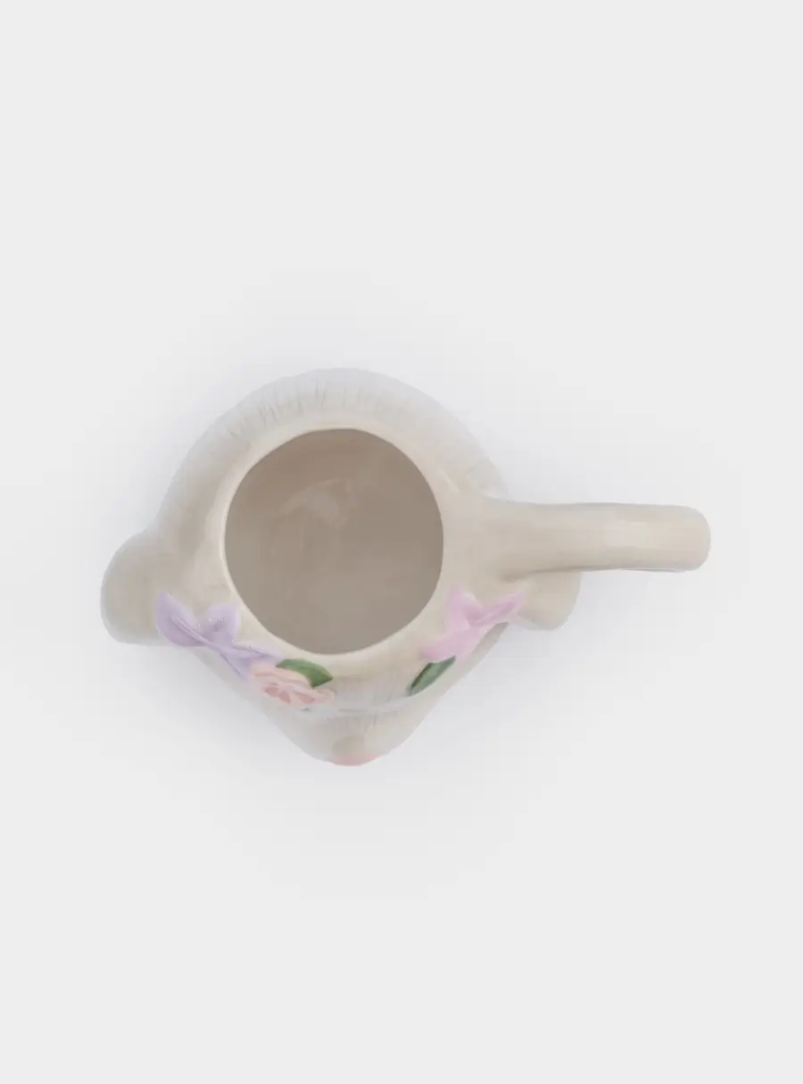 Кружка, 520 мл, керамика, серая, Кролик с цветами, Brown Rabbit, image-6