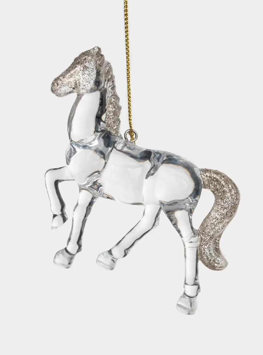 Игрушка елочная, 9 см, акрил, шампань, Лошадь, Horse, image-0