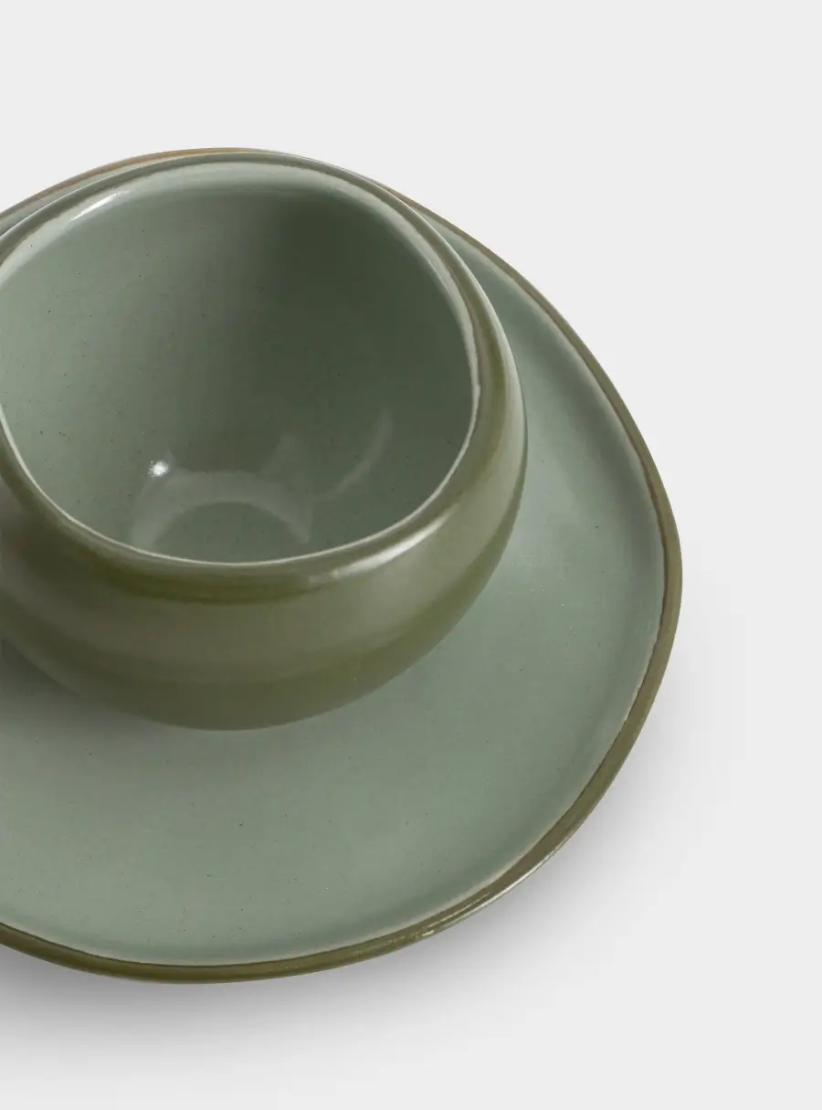 Чашка с блюдцем, 90 мл, зелёная, Organica ,image-3