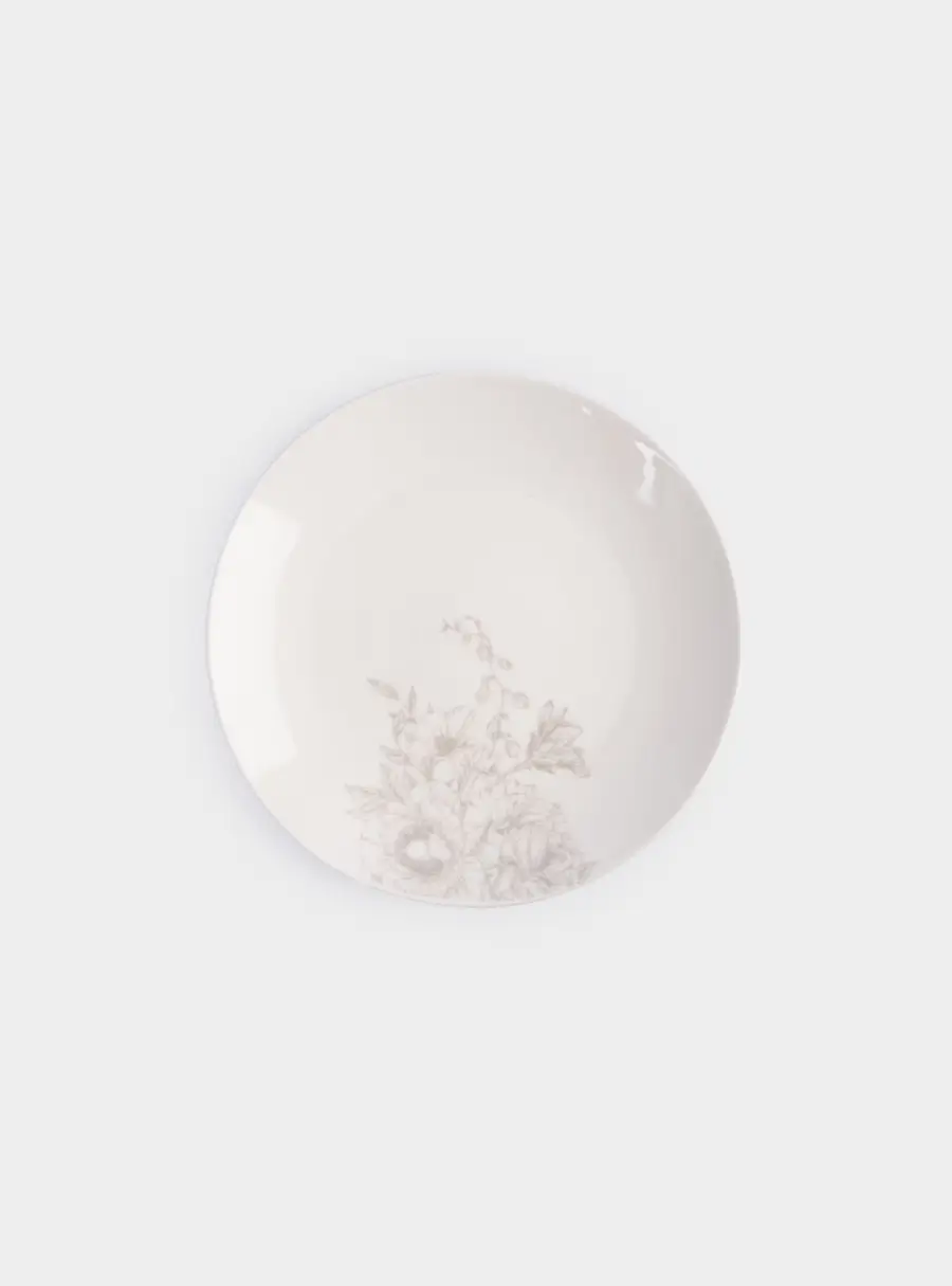 Сервиз обеденный, 6 перс, 18 пр, фарфор P, белый, Бежевые цветы, Lorenzo, image-3