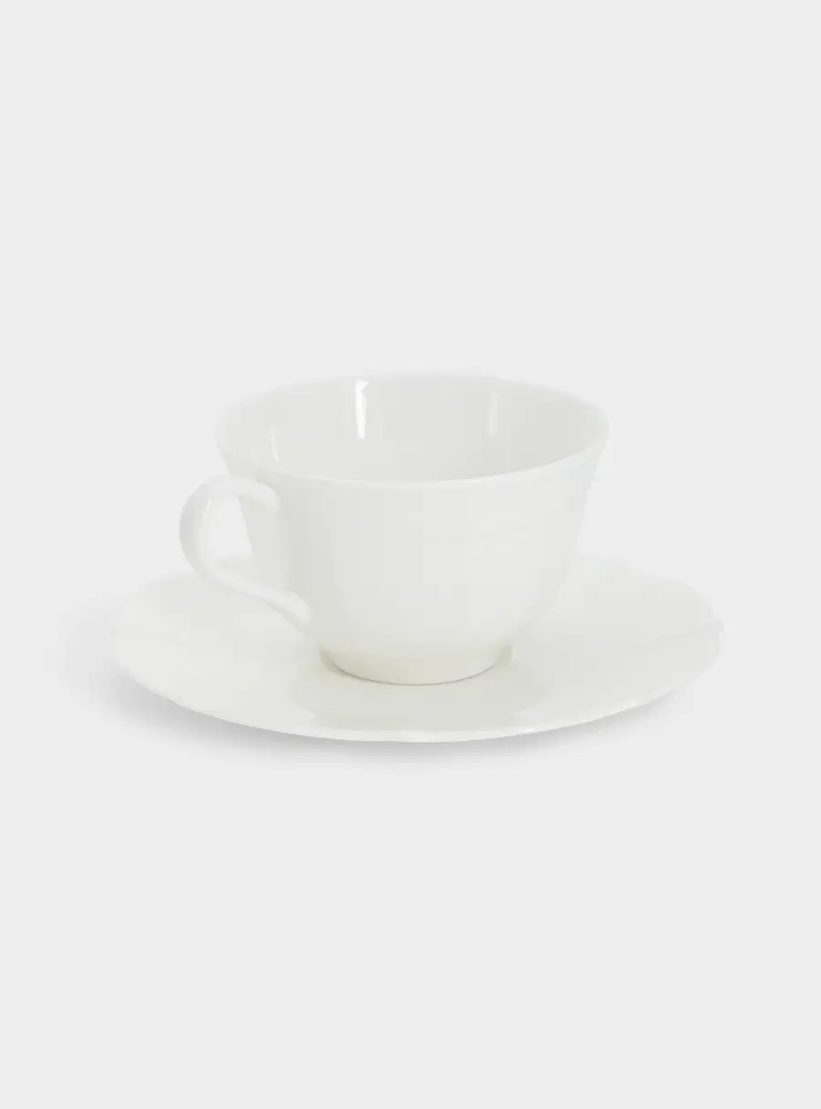 Пара чайная, 1 перс, 2 пр, 250 мл, фарфор F, белая, Lotus white ,image-1