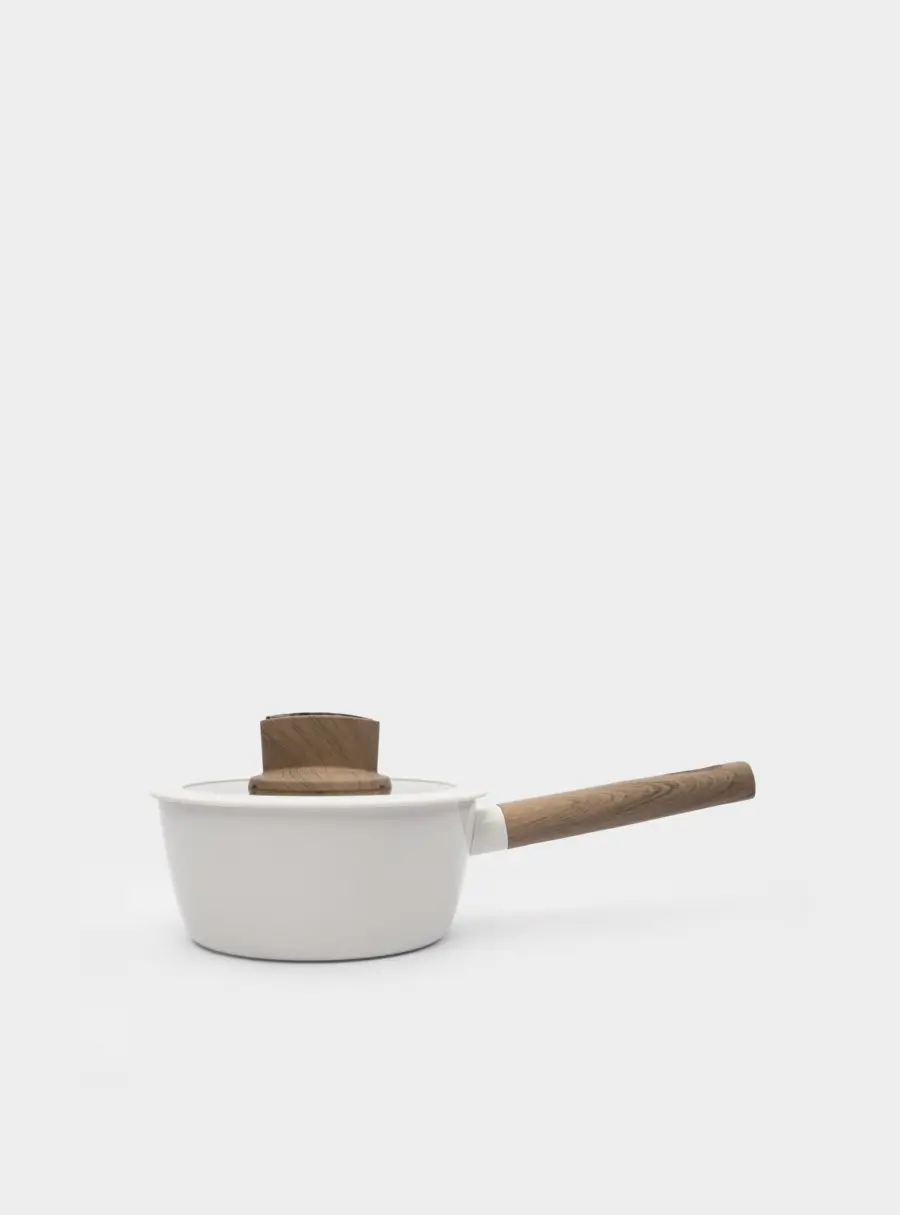 Ковш, 16 см, 1,2 л, с крышкой, с покрытием, алюминий, молочный, Palisander ,image-0