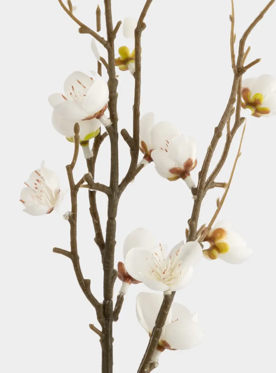 Ветка декоративная, 80 см, полиэстер/металл, Белые цветы, Interior spring ,image-2