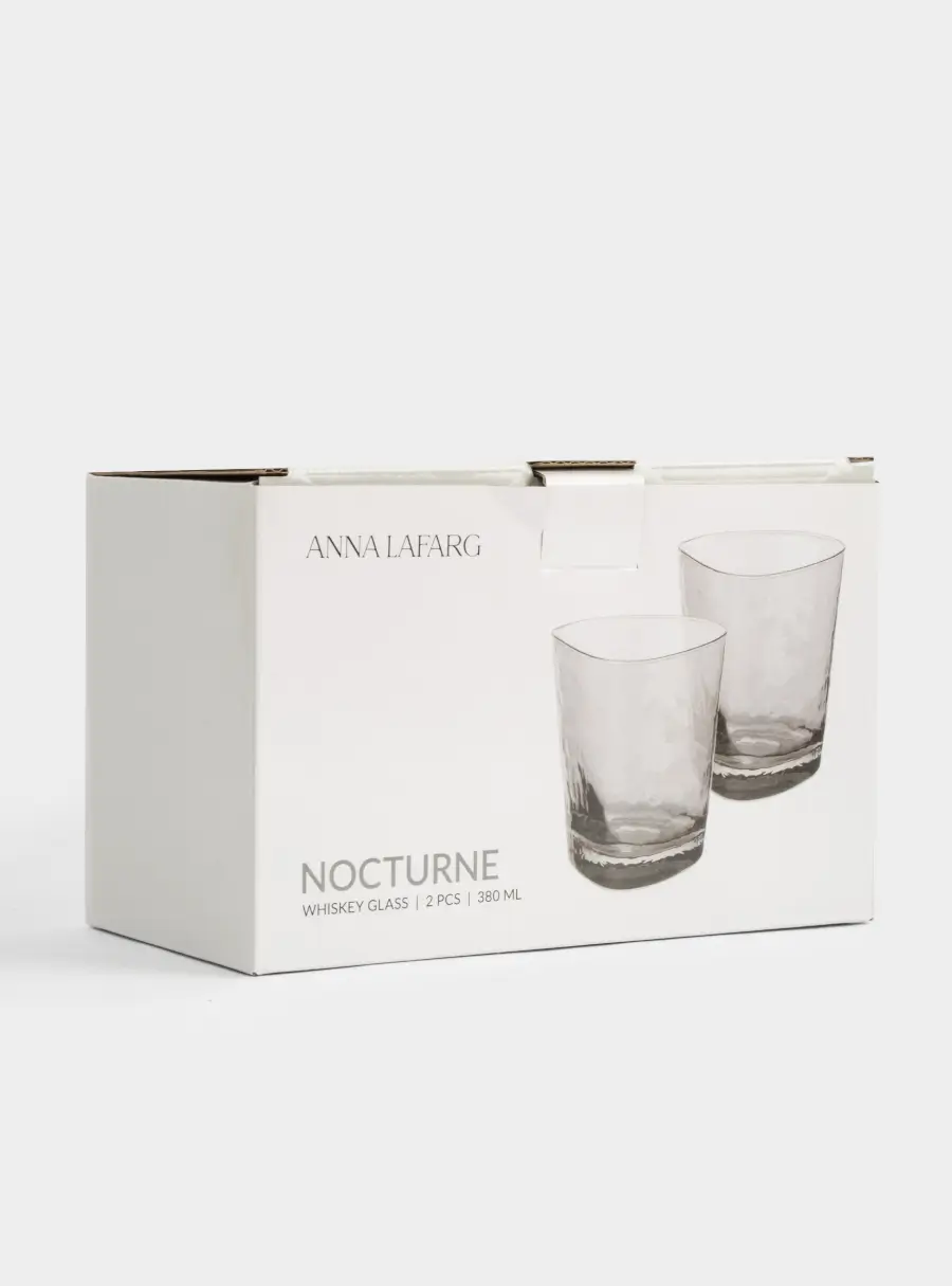 Стакан для виски, 10 см, 380 мл, 2 шт, стекло, серый, Nocturne, image-5