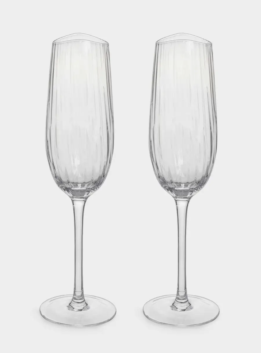 Бокал для шампанского, 270 мл, 2 шт, кристальное стекло, Violin