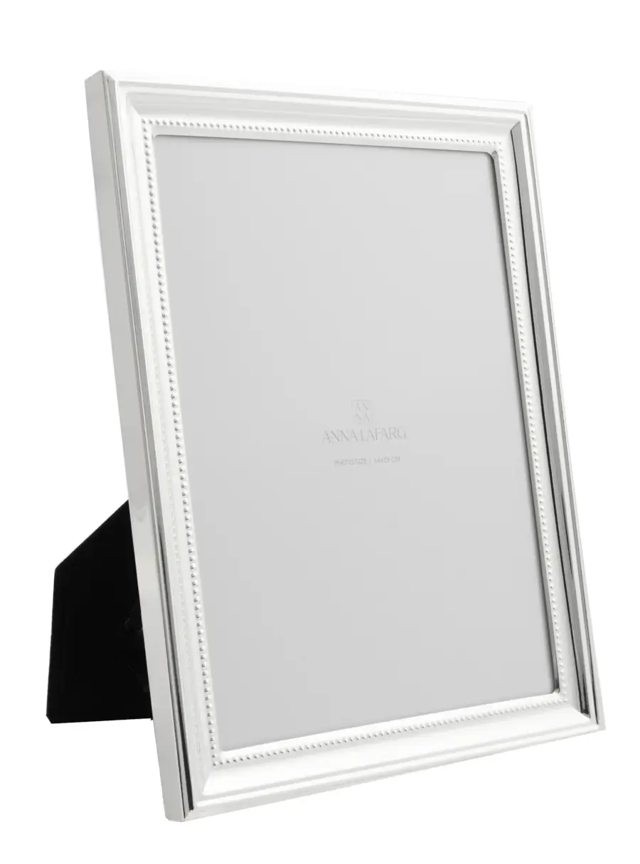 Фоторамка, 18х23 см, пластик/стекло, серебристая, Base, image-1