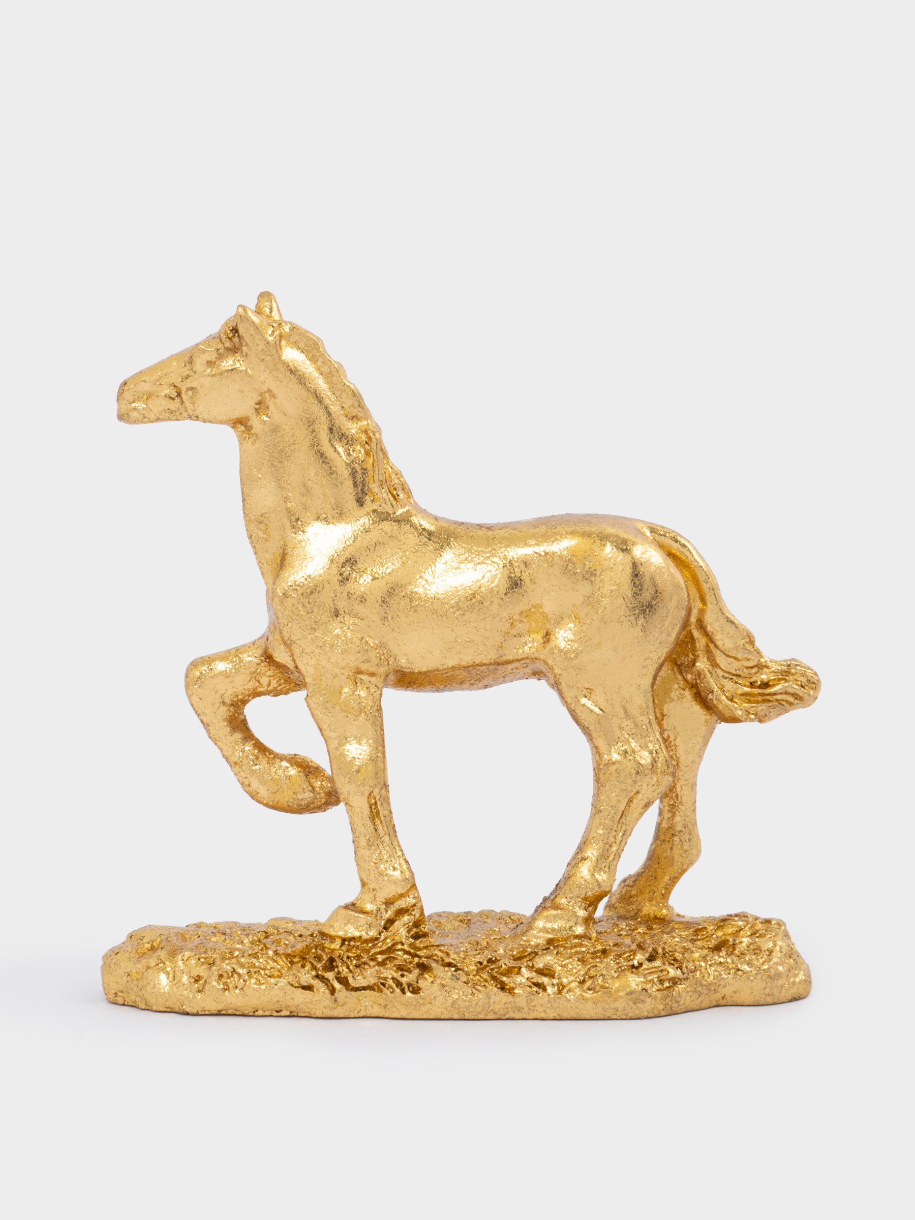 Статуэтка, 9 см, полирезин, золотистая, Лошадь, Horse, image-0