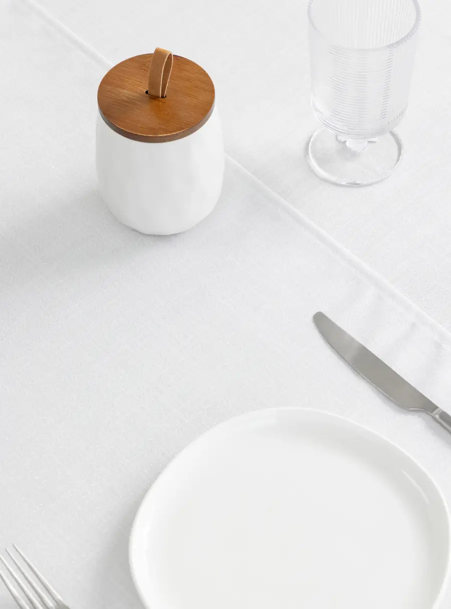 Дорожка настольная, 40х160 см, полиэстер, бело-серебристая, Floe, image-8