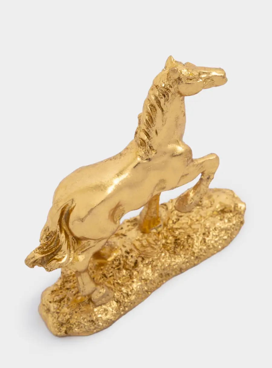 Статуэтка, 9 см, полирезин, золотистая, Лошадь, Horse, image-4