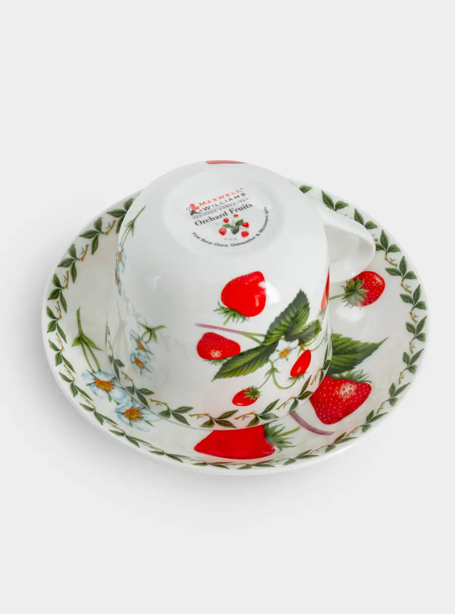 Чашка с блюдцем, 480 мл, Земляника, image-6