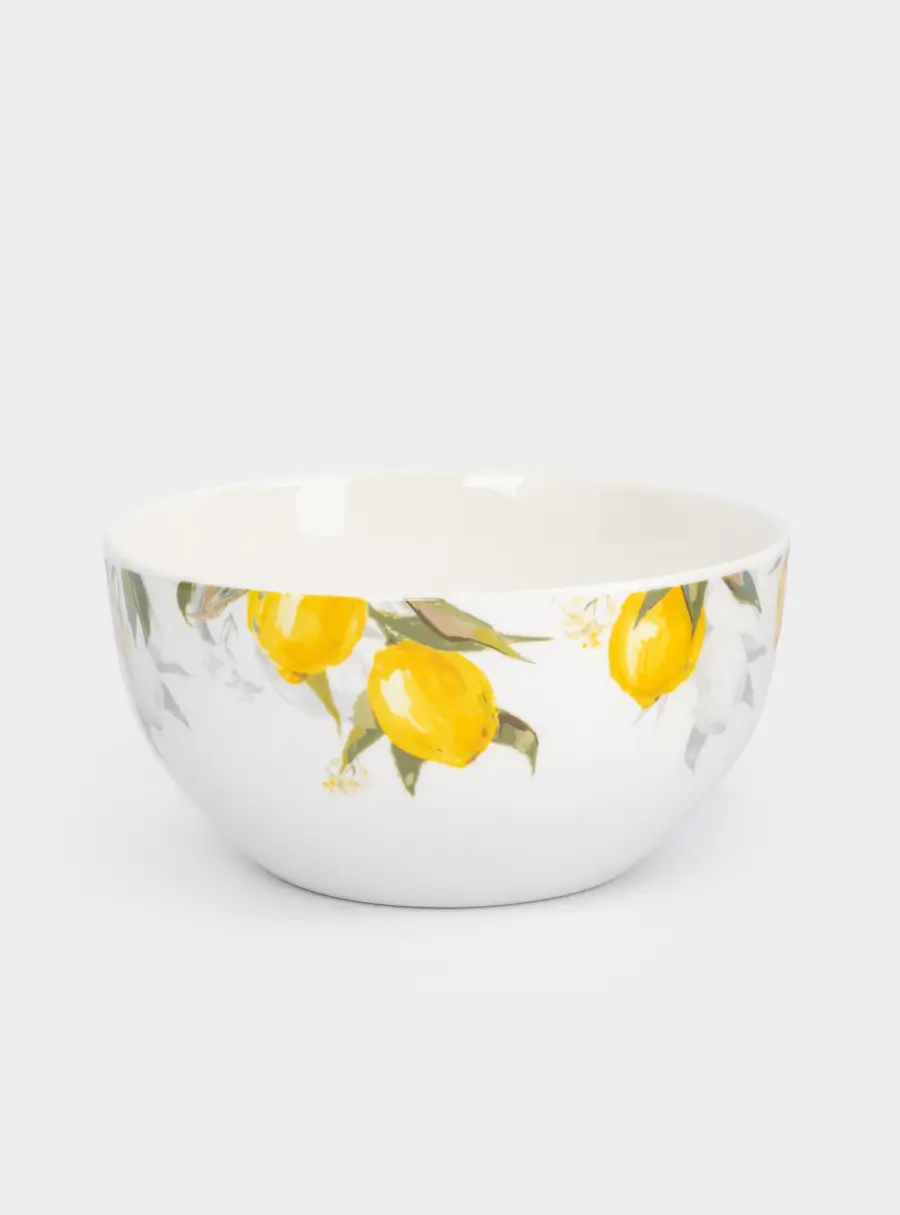 Салатник, 14x8 см, 620 мл, 2 шт, фарфор P, белый, Лимоны, Palermo, image-4