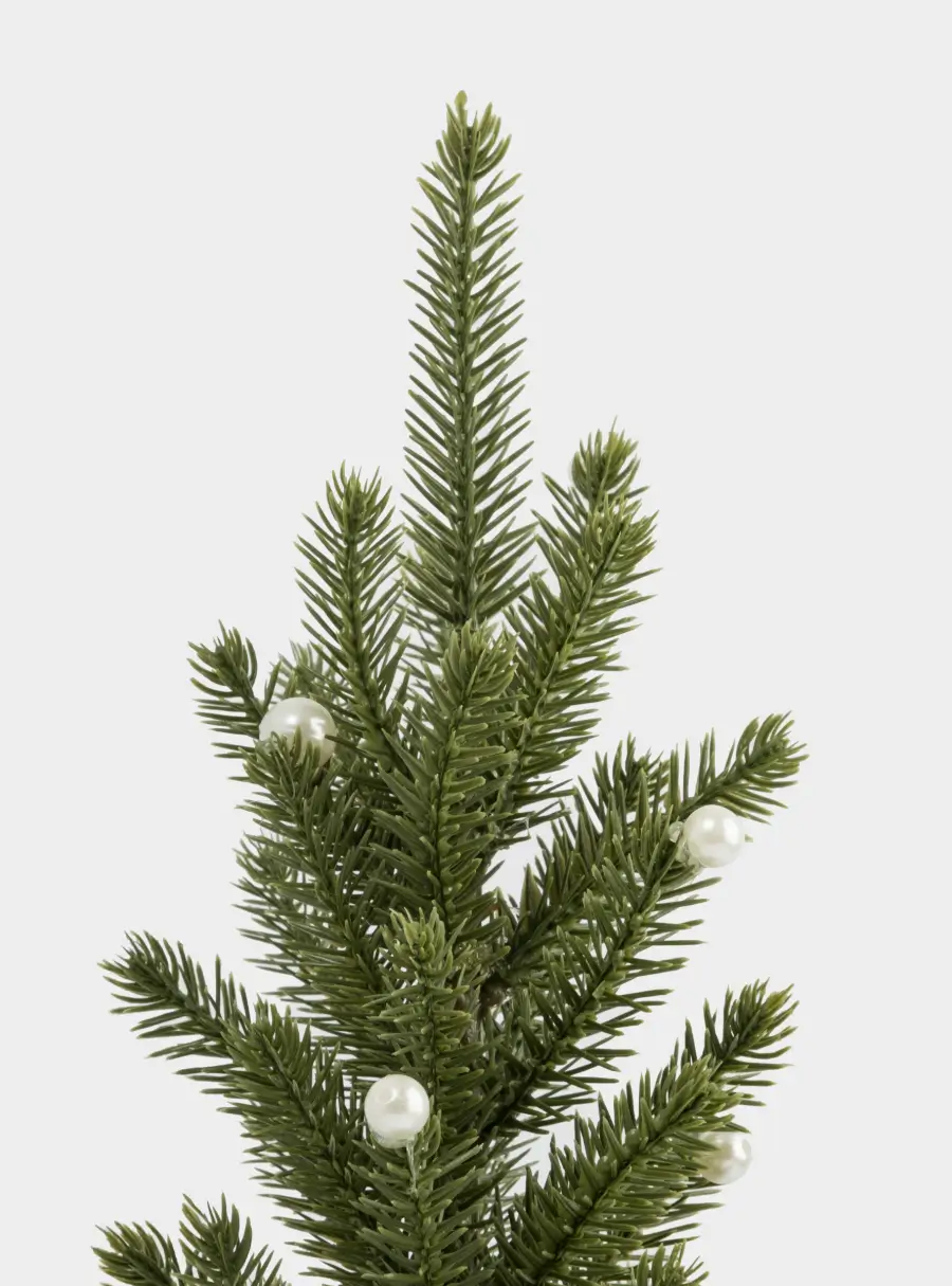 Ель искусственная, 40 см, полиэтилен, Жемчуг, New year ,image-1