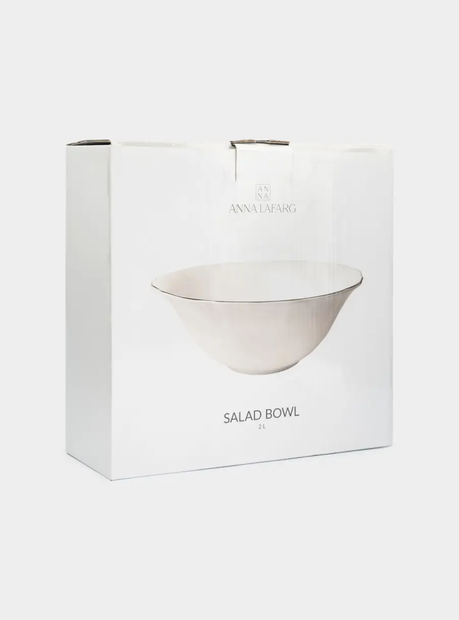 Салатник, 25х10 см, 2 л, фарфор F, белый, с серебристым кантом, Dynasty, image-6