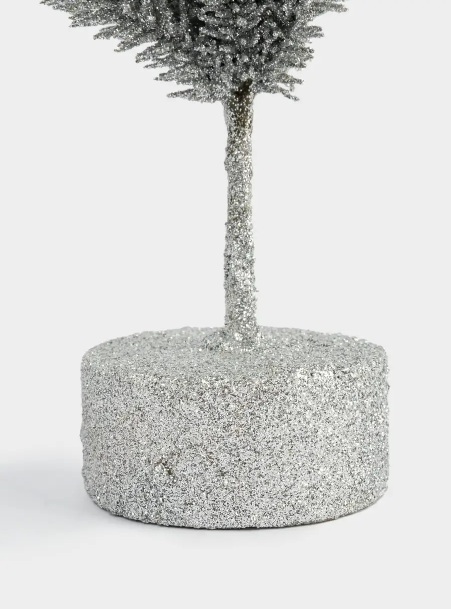 Ель искусственная, 30 см, полиэтилен, серебристая, New year , image-3