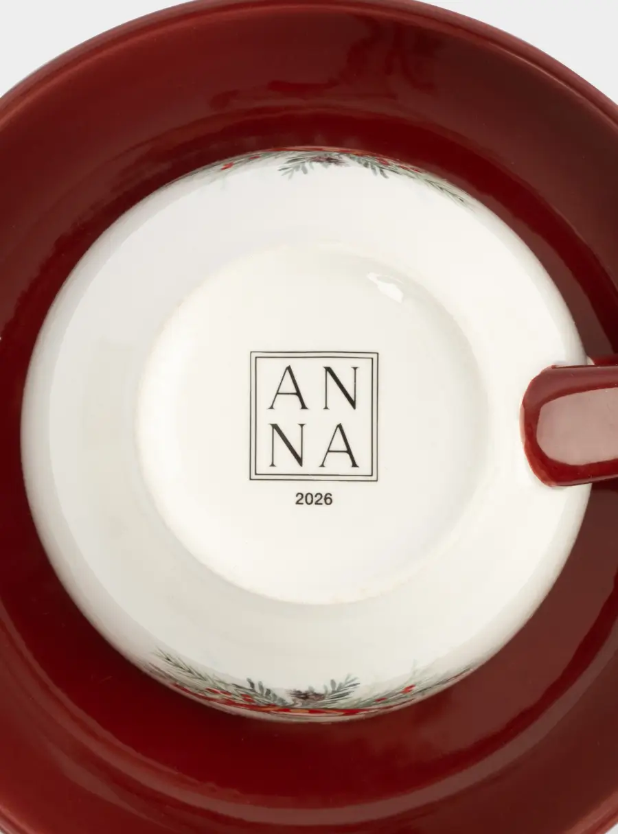 Пара чайная, 220 мл, 2 перс, 4 пр, керамика, красная, Лошадка, Festival, image-5