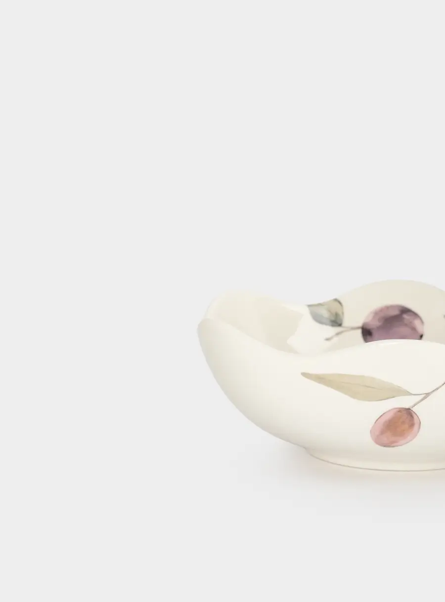 Салатник, 21х7 см, 1,1 л, керамика, белый, Сливы, Plum Orchard, image-5