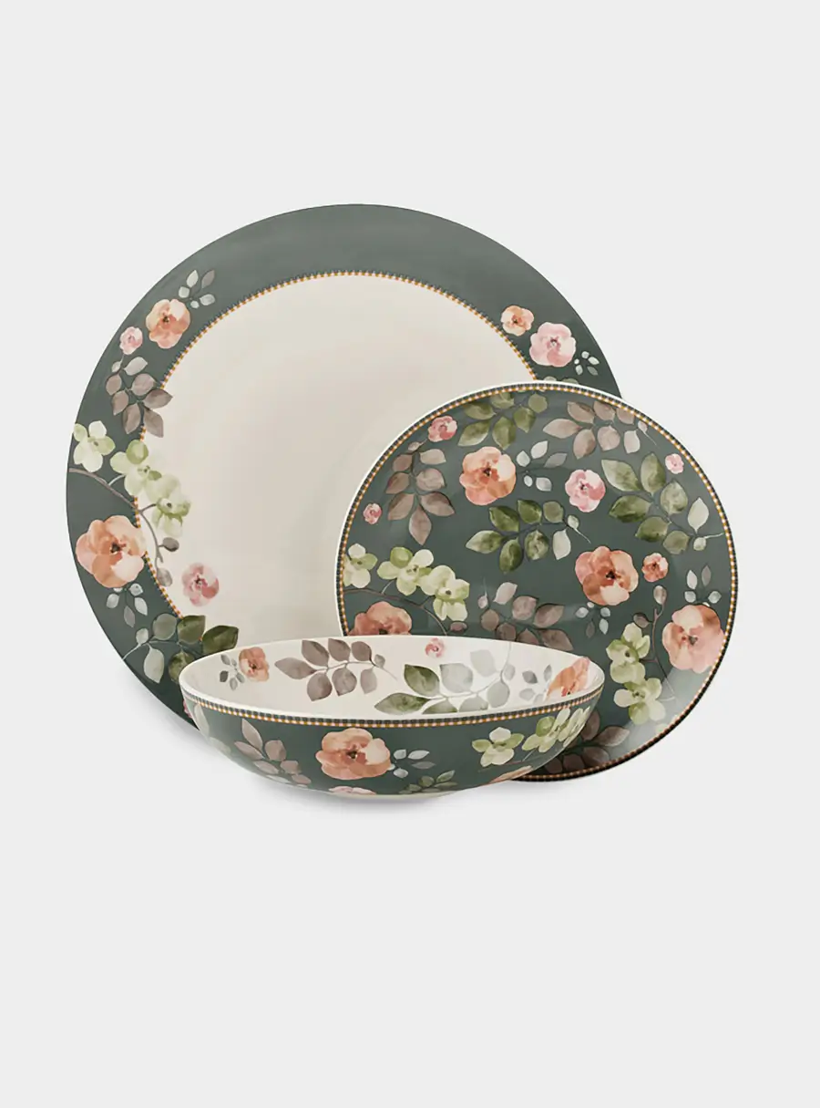 Набор обеденный, 12 пр, Arcadia, зелёный