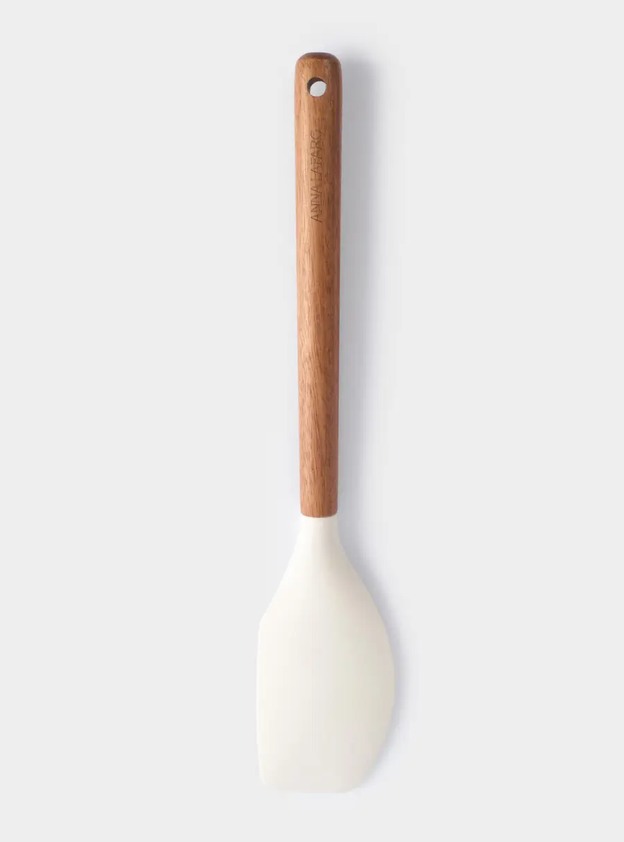 Лопатка-шпатель, 32 см, силикон/дерево, молочный, Wenge ,image-0