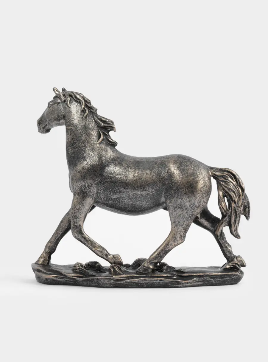 Статуэтка, 18 см, полирезин, бронзовая, Бегущий конь, Horse ,image-1