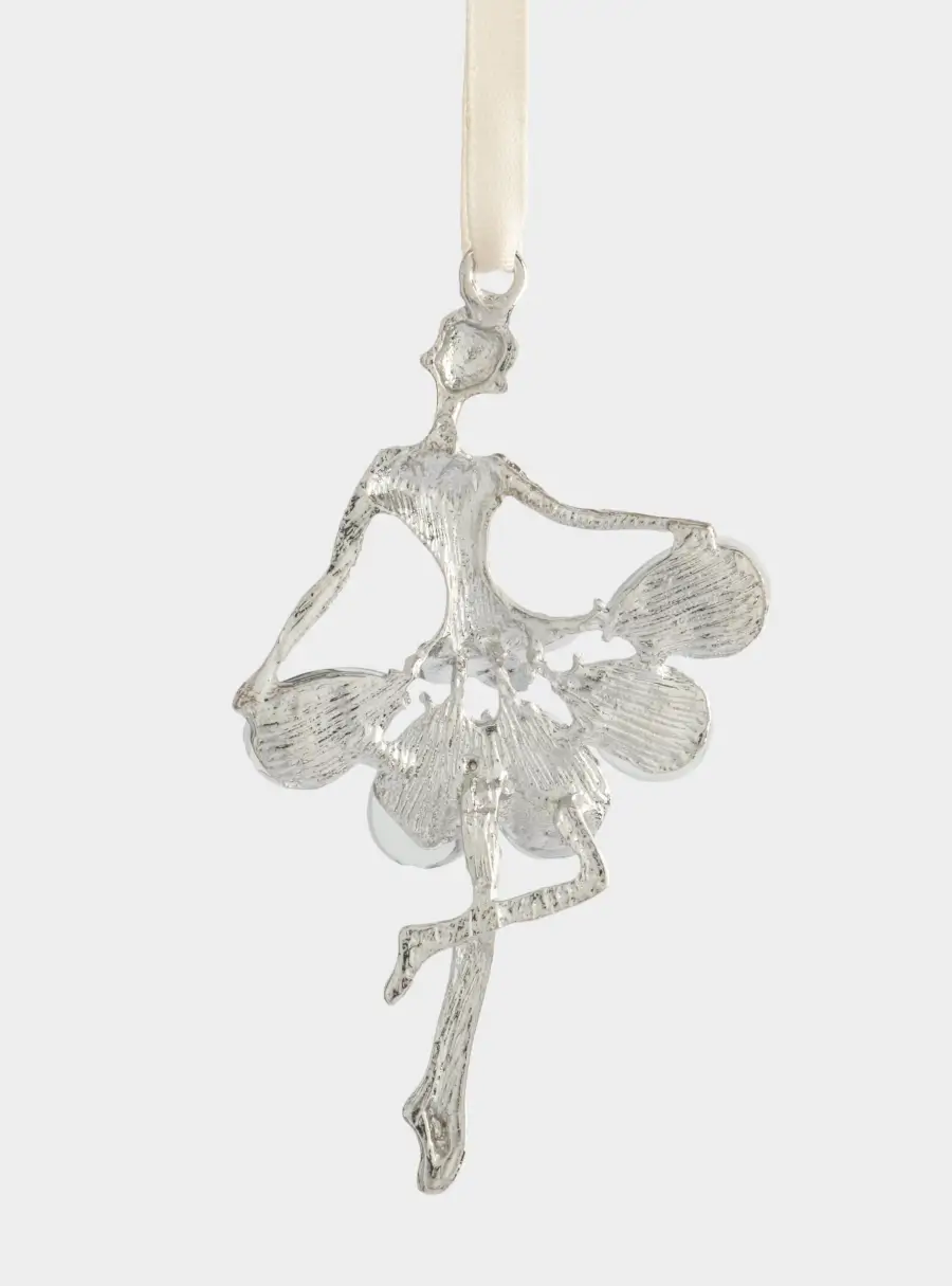 Игрушка елочная, 8 см, металл, серебристая, Балерина, Event ,image-3