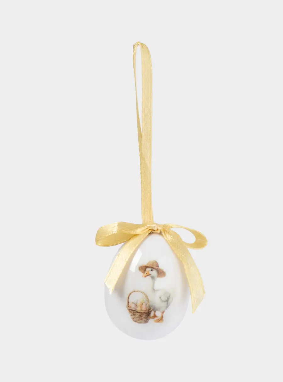 Подвеска, пасхальное яйцо, 4 см, пенопласт, Гусь с корзинкой, Interior Easter ,image-1