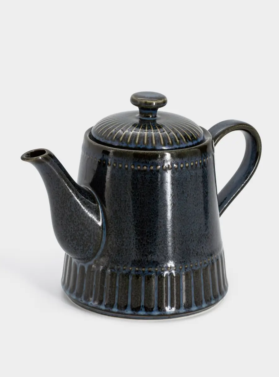 Ваза декоративная, 16,5 см, фарфор P, черно-синяя, в крапинку, Чайник, Black Kitchen, image-4