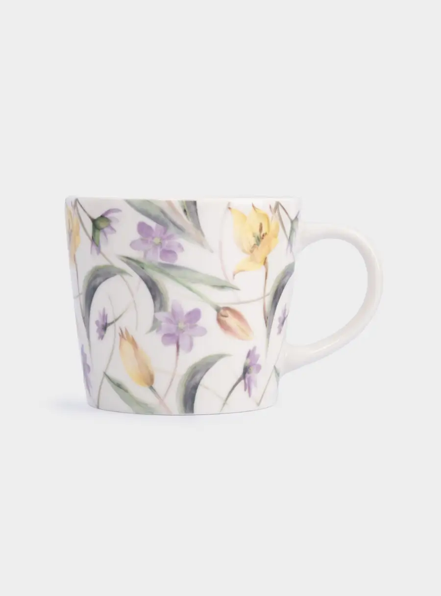 Кружка, 430 мл, 2 шт, фарфор N, белая, Летящие цветы, Fiori, image-4