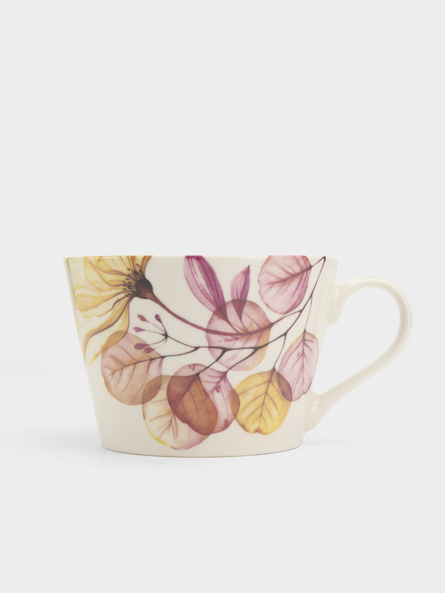Кружка, 480 мл, фарфор N, белая, Азалия бежевая, Magic flowers, image-4